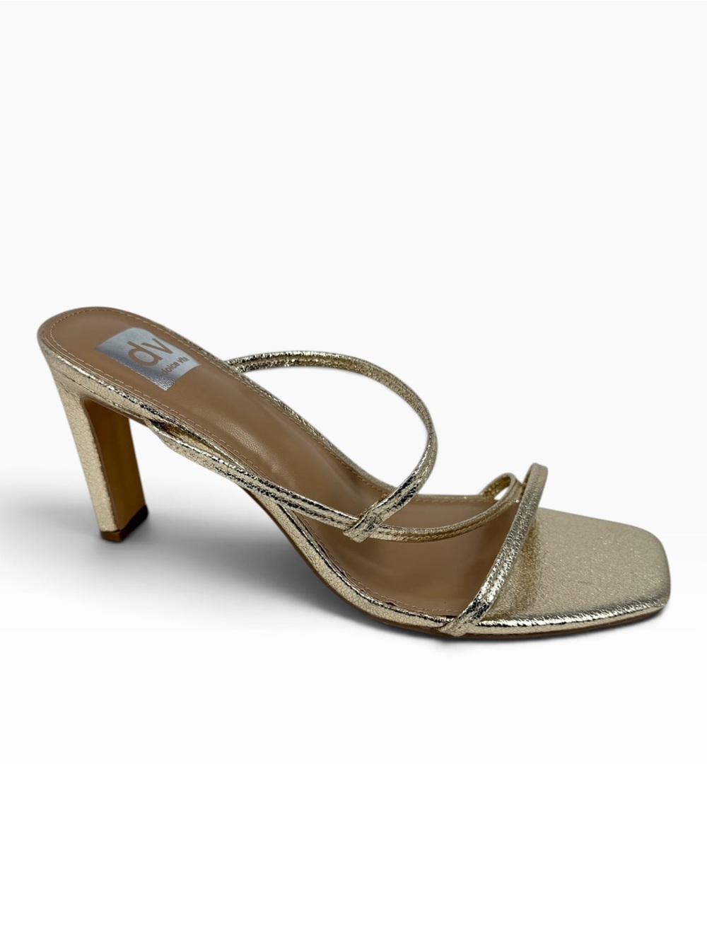DV Dolce Vita Women's Starlit Strappy Slip-On Sandals Gold Metallic Size 10